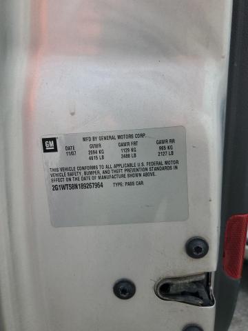 2G1WT58N189267964 - 2008 CHEVROLET IMPALA LT CREAM photo 12