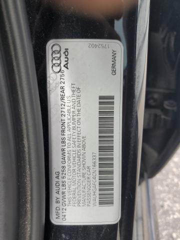 WAUHGAFC4CN166337 - 2012 AUDI A6 PRESTIGE 黑色 照片 12