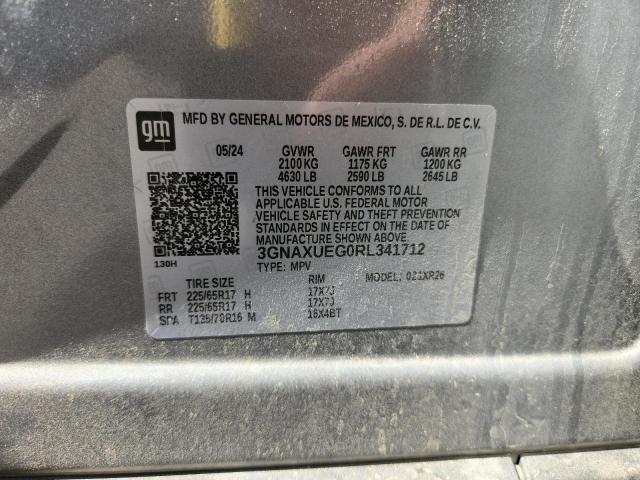 3GNAXUEG0RL341712 - 2024 CHEVROLET EQUINOX LT ვერცხლისფერი ფოტო 13