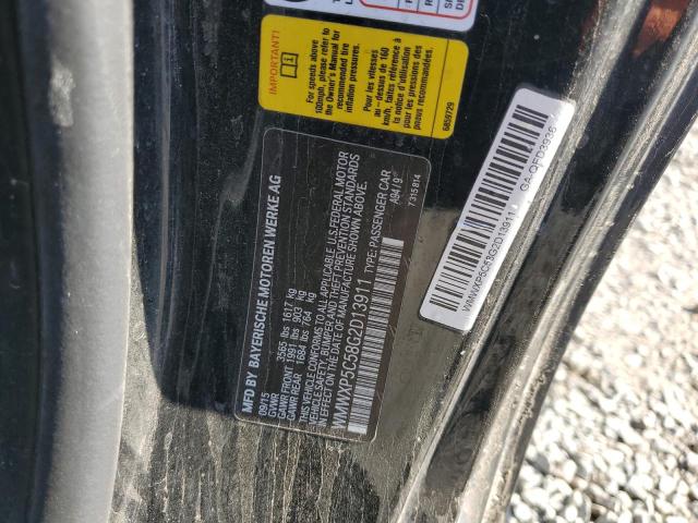 WMWXP5C58G2D13911 - 2016 MINI COOPER BLACK photo 12