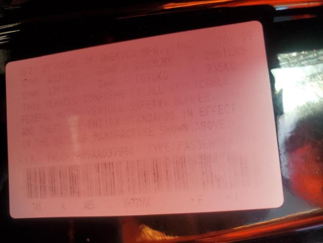 1HGCP2F85AA037964 - 2010 HONDA ACCORD EXL შავი ფოტო 13