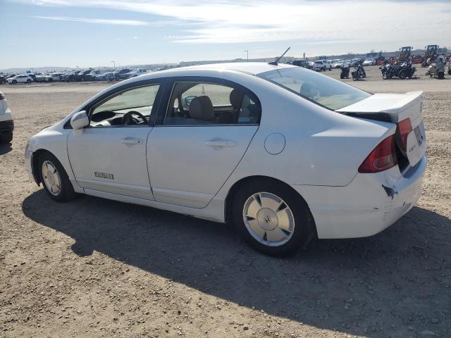JHMFA36267S002172 - 2007 HONDA CIVIC HYBRID WHITE photo 2