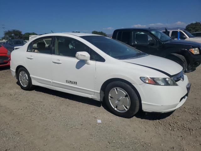 JHMFA36267S002172 - 2007 HONDA CIVIC HYBRID WHITE photo 4