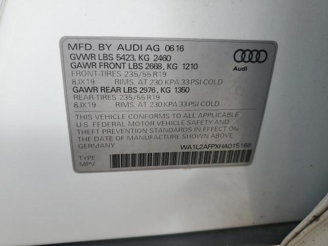 WA1L2AFPXHA015168 - 2017 AUDI Q5 PREMIUM PLUS Beyaz fotoğraf 13