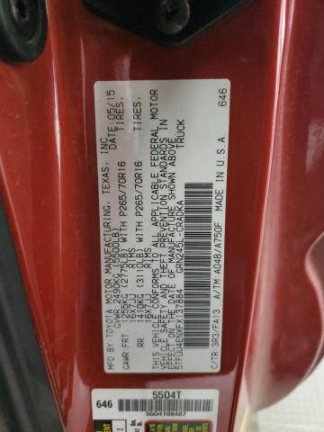 5TFUU4ENXFX137884 - 2015 TOYOTA TACOMA ACCESS CAB Rot Foto 13