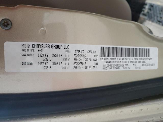 2C4RC1CG4CR137790 - 2012 CHRYSLER TOWN & COU TOURING L GOLD photo 13