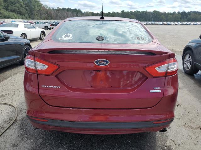 3FA6P0HRXDR160892 - 2013 FORD FUSION SE BURGUNDY photo 6