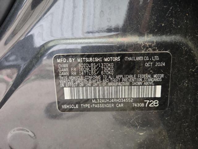 ML32AUHJ4RH034552 - 2024 MITSUBISHI MIRAGE ES Մոխրագույն լուսանկար 14