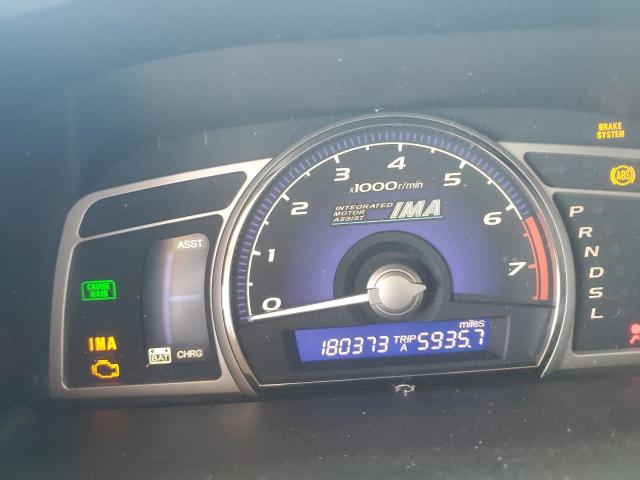 JHMFA36207S000630 - 2007 HONDA CIVIC HYBRID GRAY photo 9