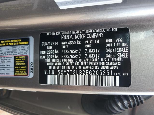 5XYZT3LB2EG205351 - 2014 HYUNDAI SANTA FE S Silber Foto 13