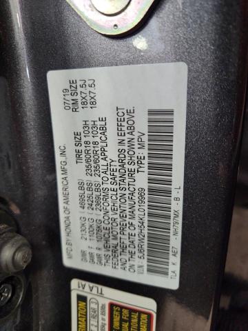 5J6RW2H54KL019969 - 2019 HONDA CR-V EX Grau Foto 14