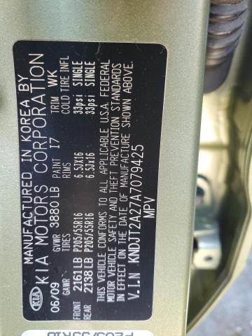 KNDJT2A27A7079425 - 2010 KIA SOUL + GREEN photo 12