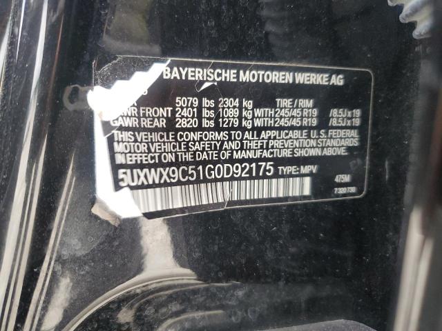 5UXWX9C51G0D92175 - 2016 BMW X3 XDRIVE28I BLACK photo 13