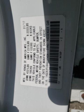 1HGCR2F58HA137454 - 2017 HONDA ACCORD SPORT 白色 照片 12