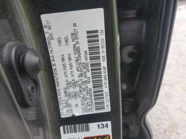 3TMCZ5AN2HM085300 - 2017 TOYOTA TACOMA DOUBLE CAB CHARCOAL photo 12