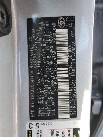 2T1BR32E17C739788 - 2007 TOYOTA COROLLA CE SILVER photo 12