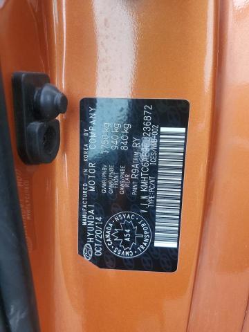 KMHTC6AE9FU236872 - 2015 HYUNDAI VELOSTER TURBO ნარინჯისფერი ფოტო 13