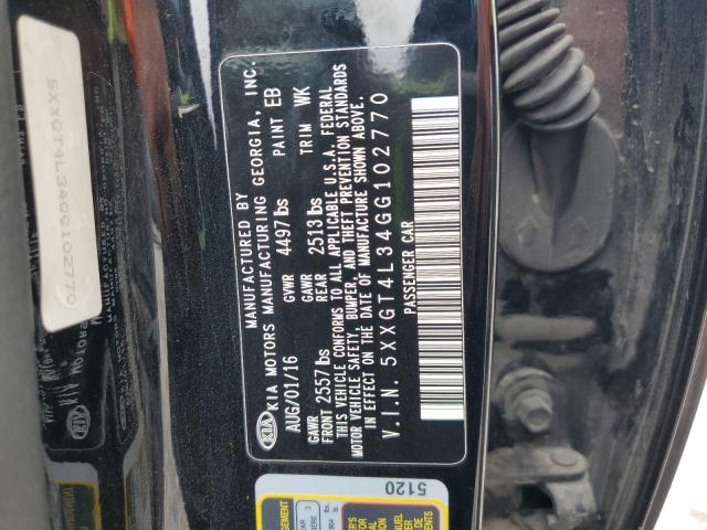 5XXGT4L34GG102770 - 2016 KIA OPTIMA LX შავი ფოტო 13