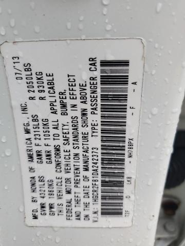 1HGCR2F81DA242373 - 2013 HONDA ACCORD EXL Ақ фото 12