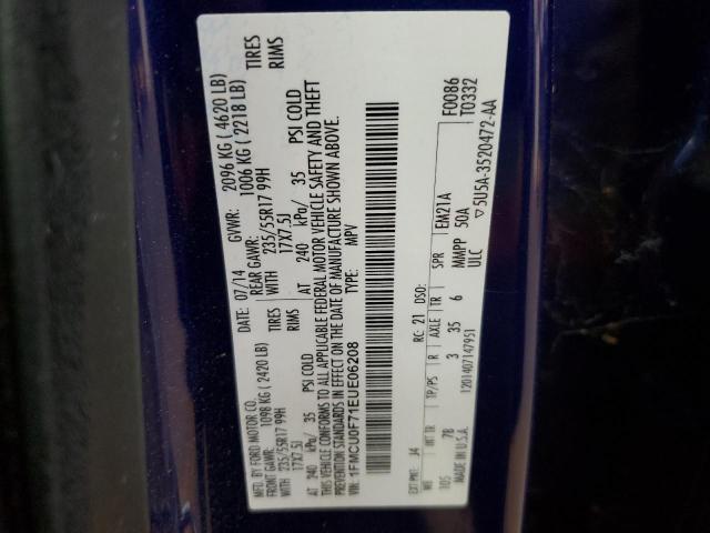 1FMCU0F71EUE06208 - 2014 FORD ESCAPE S BLUE photo 13