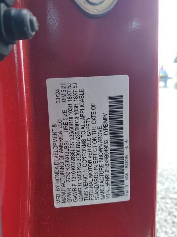 5FNRL6H6XRB049652 - 2024 HONDA ODYSSEY EXL წითელი ფოტო 14