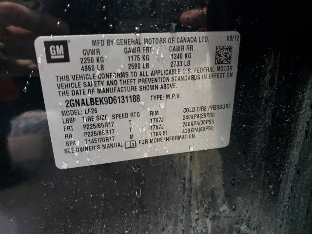 2GNALBEK9D6131188 - 2013 CHEVROLET EQUINOX LS BLACK photo 13