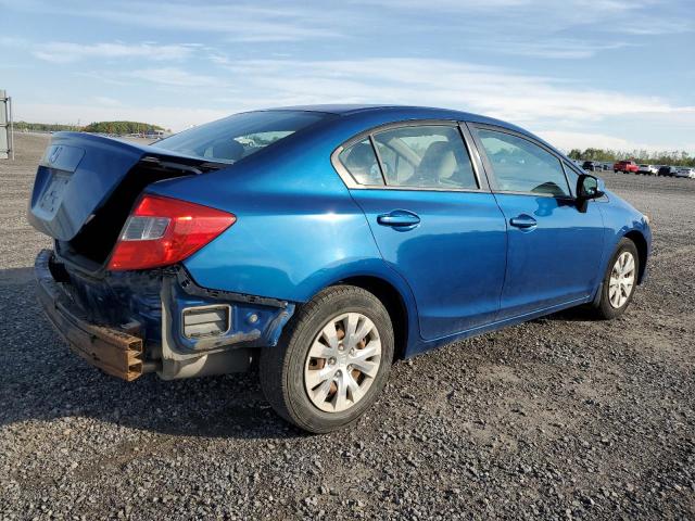2HGFB2F49CH031825 - 2012 HONDA CIVIC LX BLUE photo 3