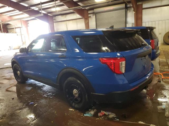 1FM5K8AW1MNA16276 - 2021 FORD EXPLORER POLICE INTERCEPTOR BLUE photo 2