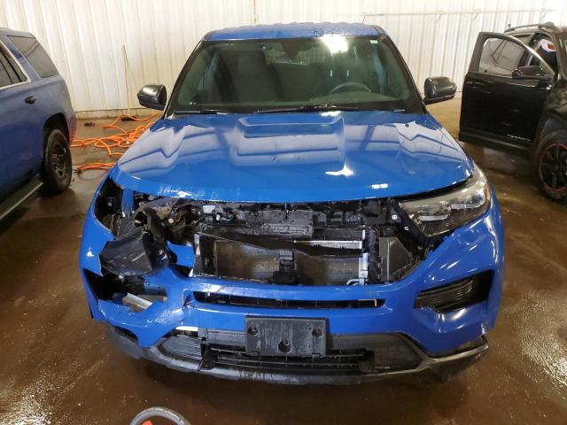 1FM5K8AW1MNA16276 - 2021 FORD EXPLORER POLICE INTERCEPTOR BLUE photo 5