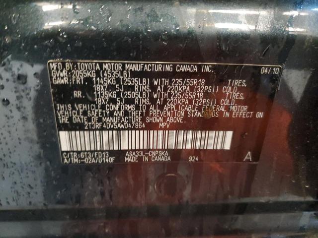 2T3RF4DV5AW047864 - 2010 TOYOTA RAV4 SPORT BLUE photo 13