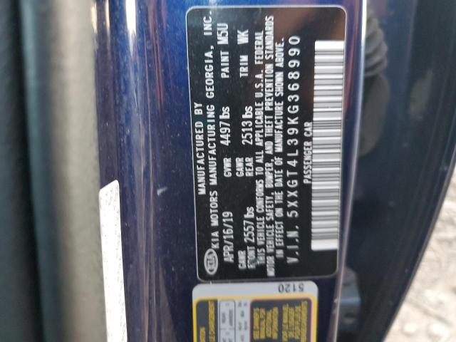 5XXGT4L39KG368990 - 2019 KIA OPTIMA LX BLUE photo 12