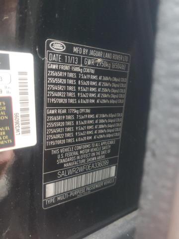 SALWR2WF0EA336099 - 2014 LAND ROVER RANGE ROVER SPORT HSE BLACK photo 13