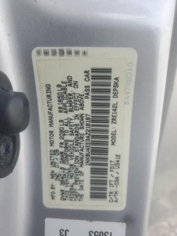 1NXBU4EE3AZ218187 - 2010 TOYOTA COROLLA BASE 银色 照片 12