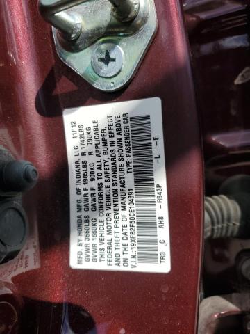 19XFB2F50CE104891 - 2012 HONDA CIVIC LX RED photo 12