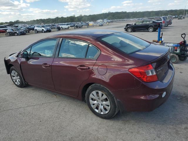 19XFB2F50CE104891 - 2012 HONDA CIVIC LX RED photo 2