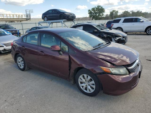 19XFB2F50CE104891 - 2012 HONDA CIVIC LX RED photo 4