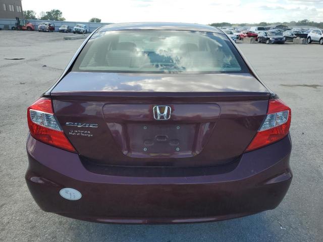 19XFB2F50CE104891 - 2012 HONDA CIVIC LX RED photo 6