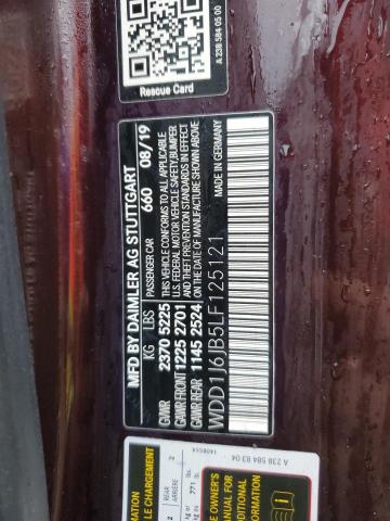 WDD1J6JB5LF125121 - 2020 MERCEDES-BENZ E 450 4MATIC MAROON photo 12