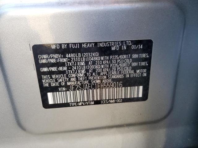 JF2SJAEC1EH559016 - 2014 SUBARU FORESTER 2.5I PREMIUM SILVER photo 13