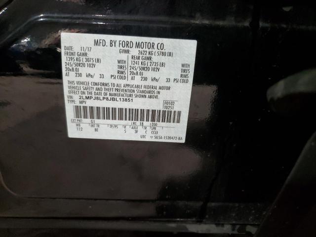 2LMPJ8LP8JBL13851 - 2018 LINCOLN MKX RESERVE Чорний фото 13