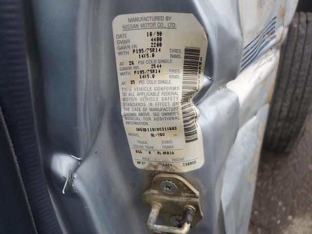 1N6SD11SXMC311083 - 1991 NISSAN TRUCK SHORT WHEELBASE 银色 照片 12