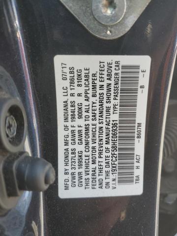 19XFC2F58HE069361 - 2017 HONDA CIVIC LX ლურჯი ფოტო 13