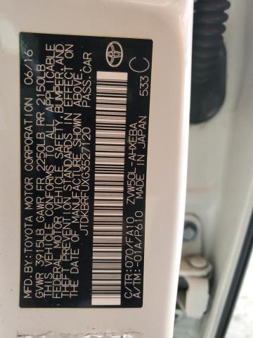 JTDKBRFUXG3527120 - 2016 TOYOTA PRIUS 白色 照片 13