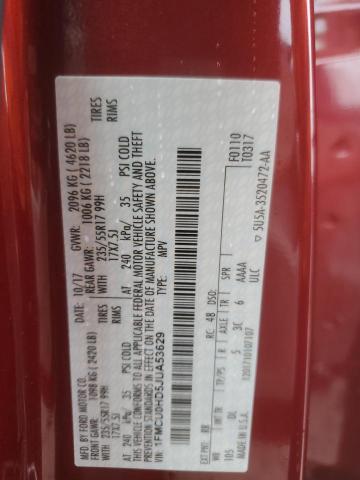 1FMCU0HD5JUA53629 - 2018 FORD ESCAPE SEL Bordeaux photo 14