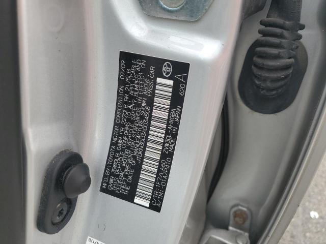 JTDKN3DU3A0034508 - 2010 TOYOTA PRIUS SILVER photo 12