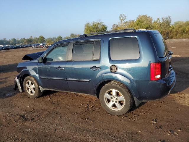 5FNYF48539B032366 - 2009 HONDA PILOT EXL BLUE photo 2
