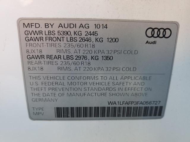 WA1LFAFP3FA056727 - 2015 AUDI Q5 PREMIUM PLUS 白色 照片 13