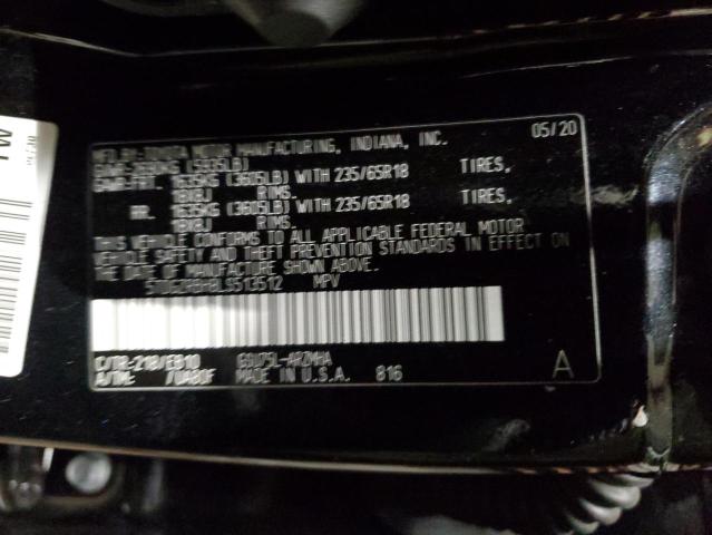 5TDGZRBH8LS513512 - 2020 TOYOTA HIGHLANDER XLE BLACK photo 14