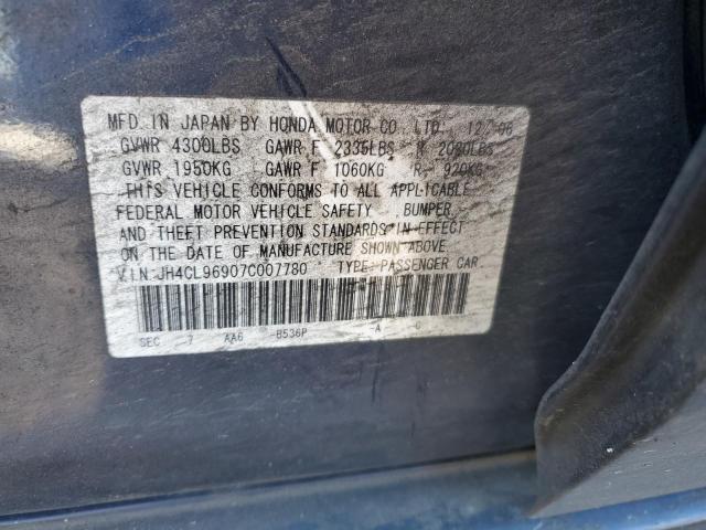 JH4CL96907C007780 - 2007 ACURA TSX BLUE photo 12
