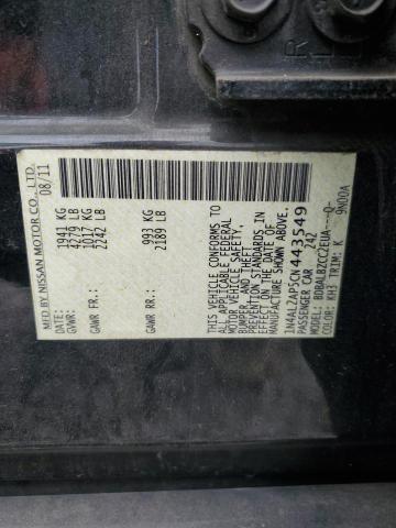 1N4AL2AP5CN443549 - 2012 NISSAN ALTIMA BASE Սև լուսանկար 13